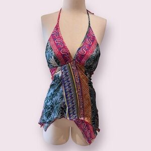 Urban Outfitters Boho multi-coloured halter top